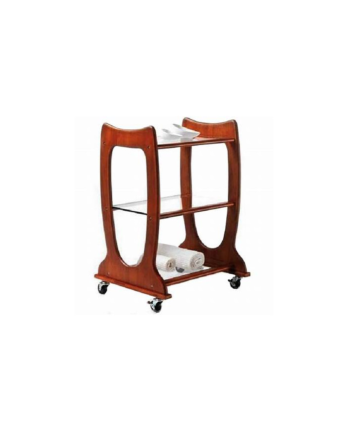 CARRELLO ESTETICA ZEN LEGNO E VETRO