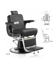 POLTRONA BARBIERE HAIR CORSARO NERA CON POMPA