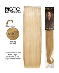 she extension con clips capelli umani 100 misura l-19 x 55 cm - colore 35