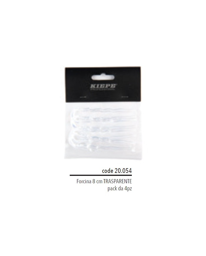 KIEPE FORCINA TRASPARENTE 8 CM ( CNF 4 PZ )
