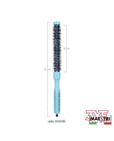 SPAZZOLA TERMICA TRIANGOLO AZZURRO DIAM.26 LUNGO