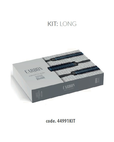 SET SPAZZOLE TERMICHE CARBON LONG TRIS
