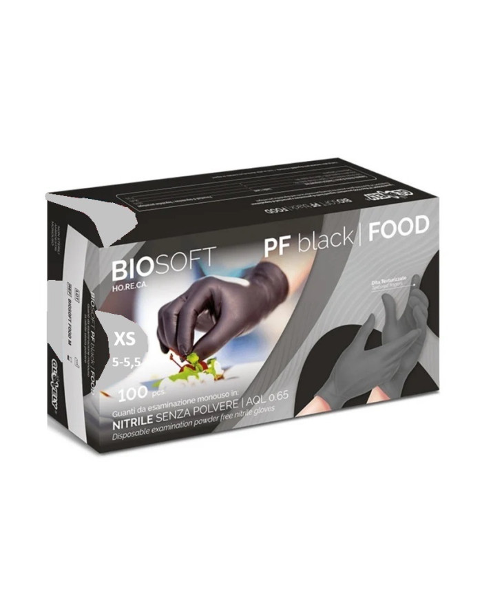 GUANTI IN NITRILE NERO CNF 100 PZ XS