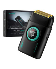 VGR PROFESSIONAL DOUBLE FOIL SHAVER BLACK V-378 - HIGH SPEED 7000-9000 RPM