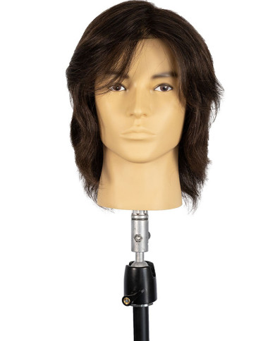 TESTINA MASCHILE 30CM CAPELLI VERI LUDO