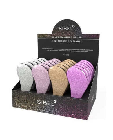 EXPO SPAZZOLE MINI DETANGLING GLITTER 24 PZ SIBEL