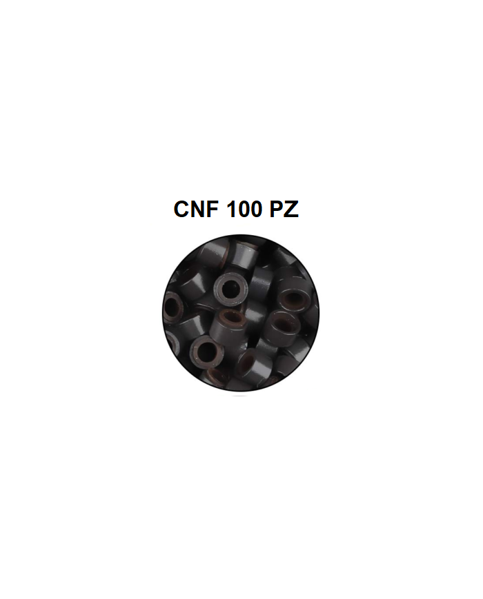 MICRO RING ANELLI C/SILICONE CASTANO SCURO CNF 100