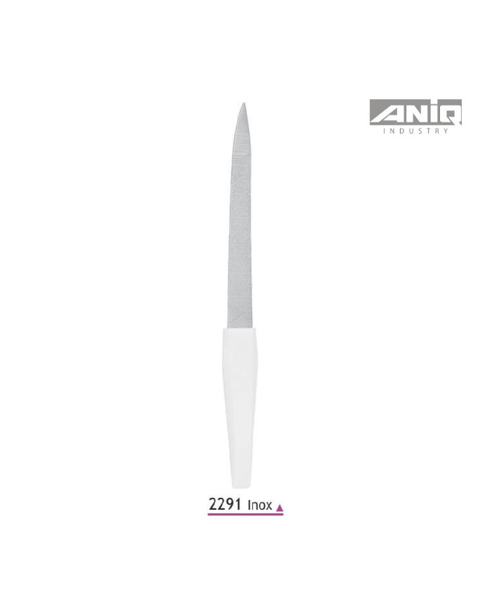 LIMA UNGHIE ALLUMINIO CLASSICA MANICO BIANCO