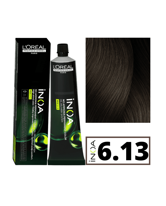 LOREAL INOA 6.13 BIONDO SCURO BEIGE CENERE 60ML