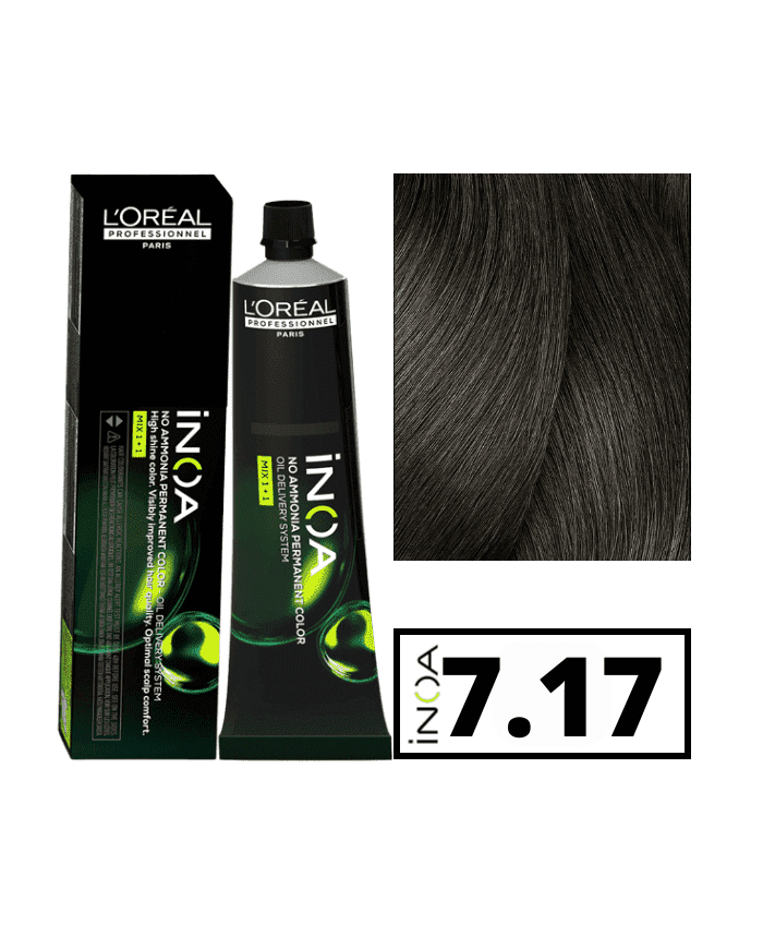 LOREAL INOA 7.17 BIONDO CENERE MATT  60 GR