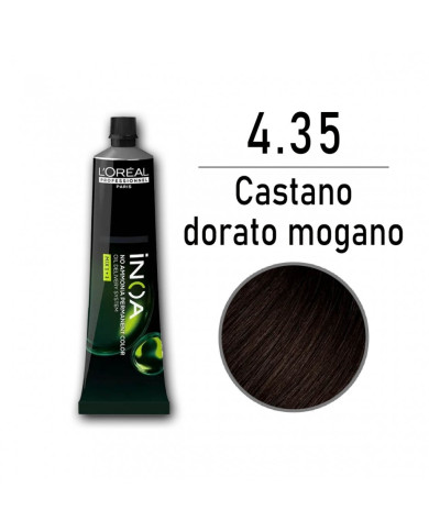 LOREAL INOA 4.35 CASTANO DORATO MOGANO 60 GR
