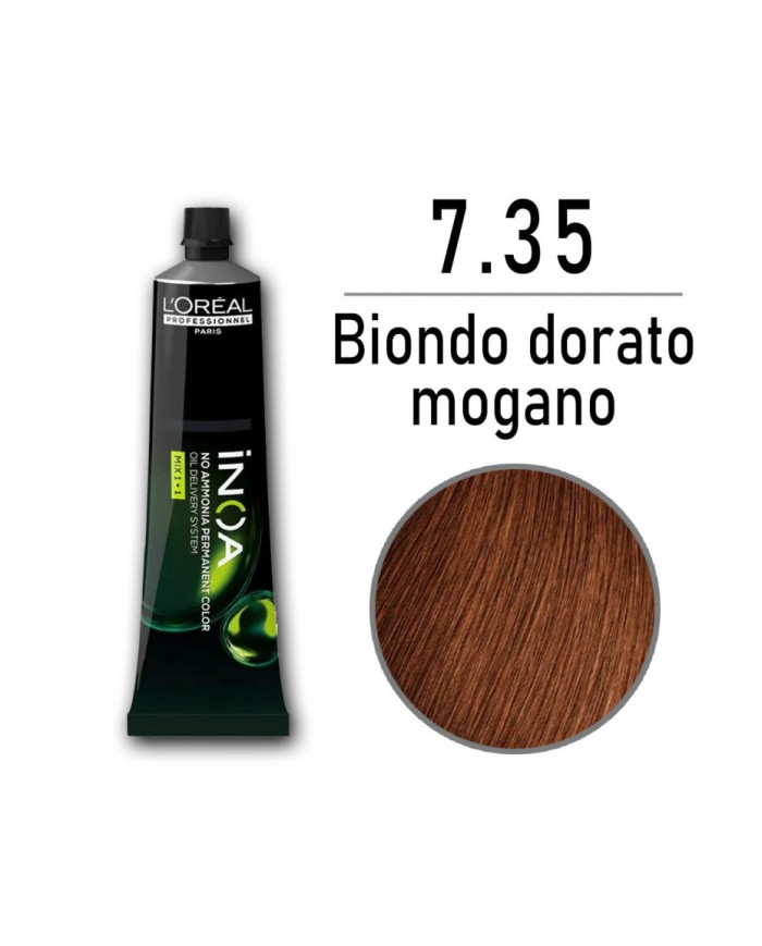 LOREAL INOA 7.35  BIONDO  DORATO MOGANO 60 GR