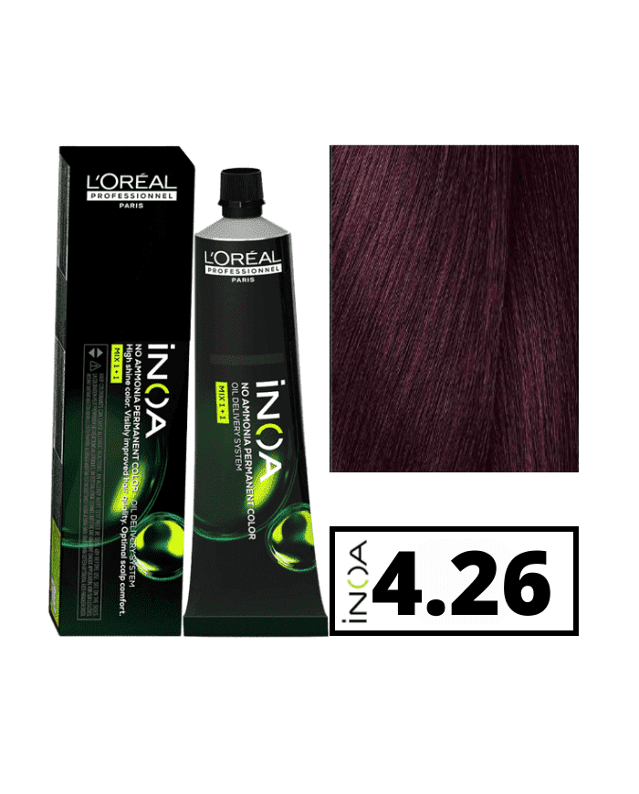 LOREAL INOA 4.26 CASTANO IRISE ROSSO  60 GR
