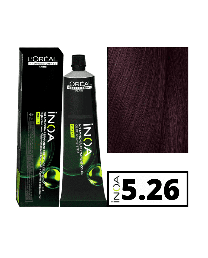 LOREAL INOA 5.26 CASTANO CHIARO IRISE ROSSO 60GR