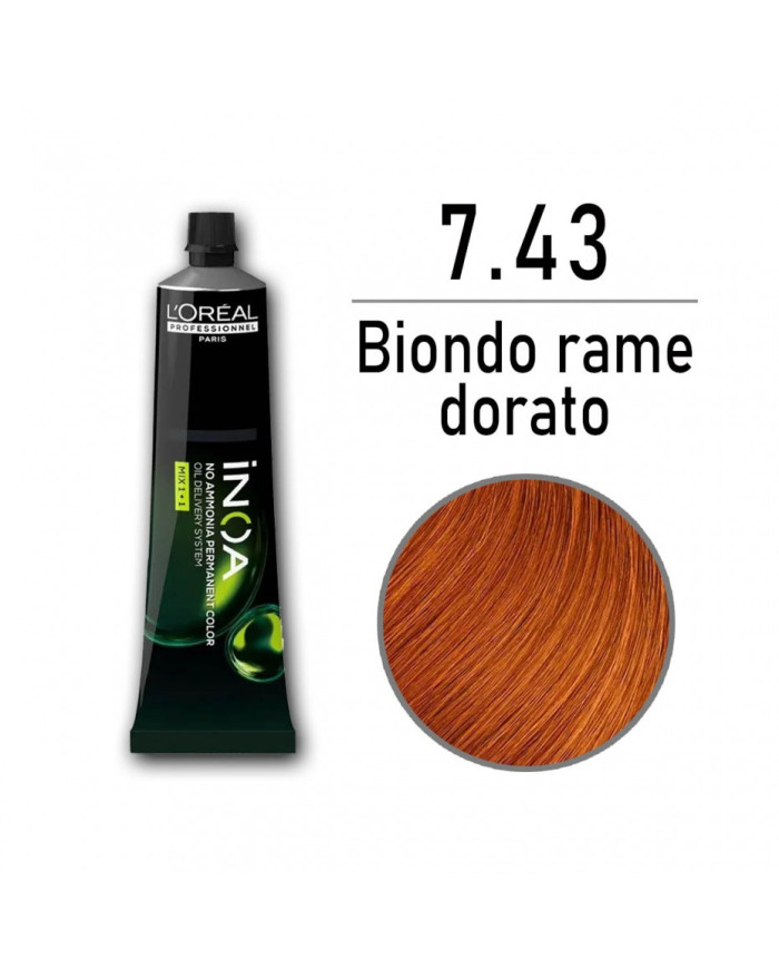 LOREAL INOA 7.43 BIONDO RAME DORATO 60 GR
