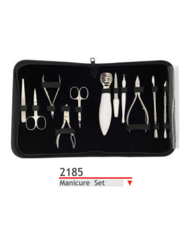 SET STRUMENTI MANICURE INOX BORSELLO GRANDE