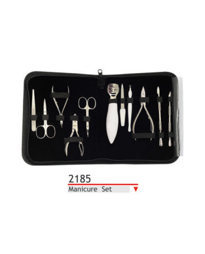 SET STRUMENTI MANICURE INOX BORSELLO GRANDE