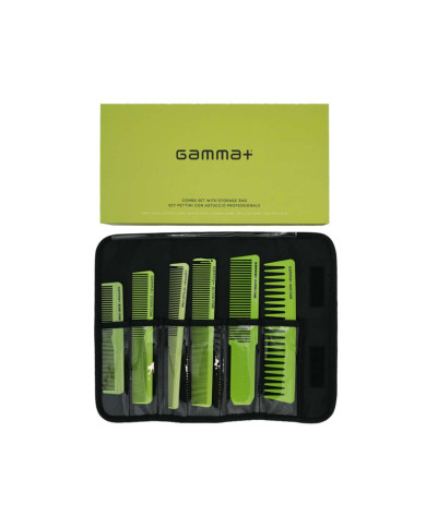GAMMA+ SET 5 PETTINI BARBER IN ASTUCCIO - VERDE