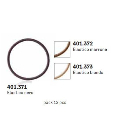 ELASTICI SOTTILI NERO CNF 12 PZ