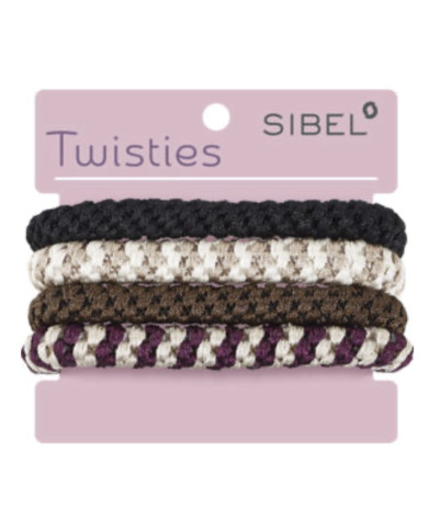 ELASTICI BRACCIALE COLORATI TWISTIES 4PZ MARRONE