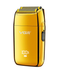 VGR PROFESSIONAL SHAVER CORDLESS V-399 DUAL FOIL GOLD 8800 RPM