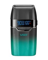 VGR PROFESSIONAL SHAVER CORDLESS V-308 DUAL FOIL SALON SERIES GREEN