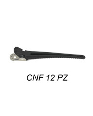 PINZONI CLIPS NERI  CNF 12PZ ALLUMINIO E PLASTICA