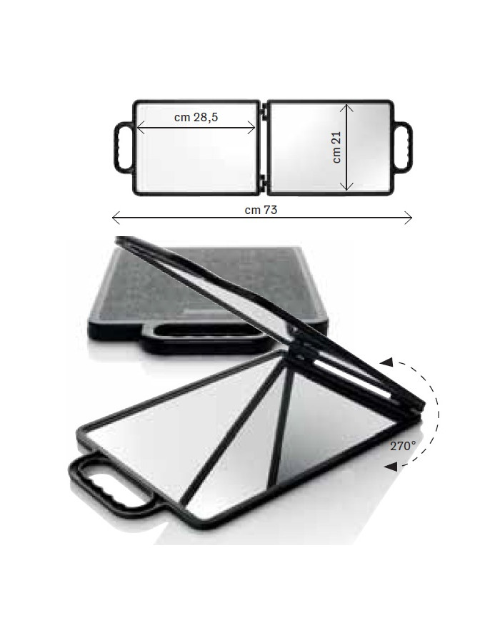 SPECCHIO DOPPIO CON MANIGLIE BOOK MIRROR