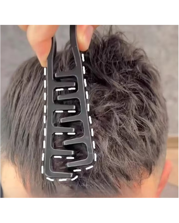 PETTINE PINZA VOLUMIZZANTE UOMO PLASTICA GRIGIO