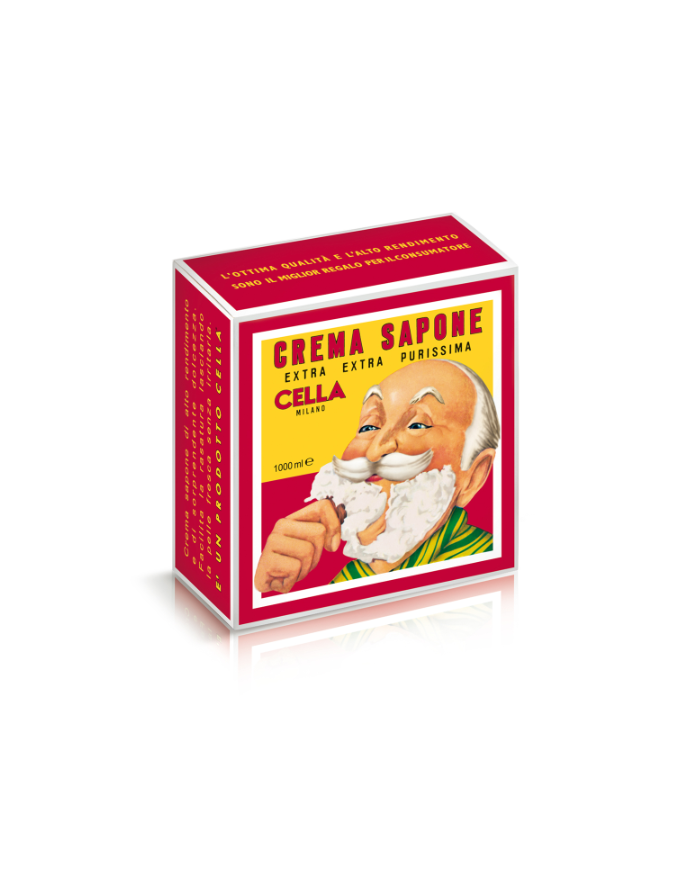 CELLA CREMA SAPONE DA BARBA 1000 ML (ROSSO)