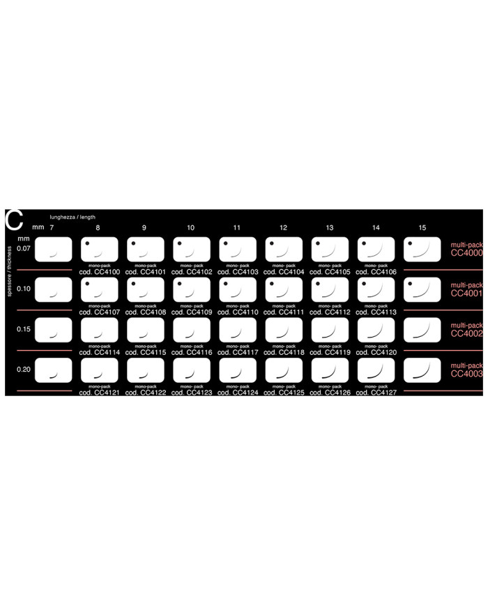 CIGLIA MONOPACK-CURVA C-SPES.0,07 LUNG10