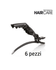 CLIP LEVERAGGIO NERE 6PZ - CROCODILE CLIP
