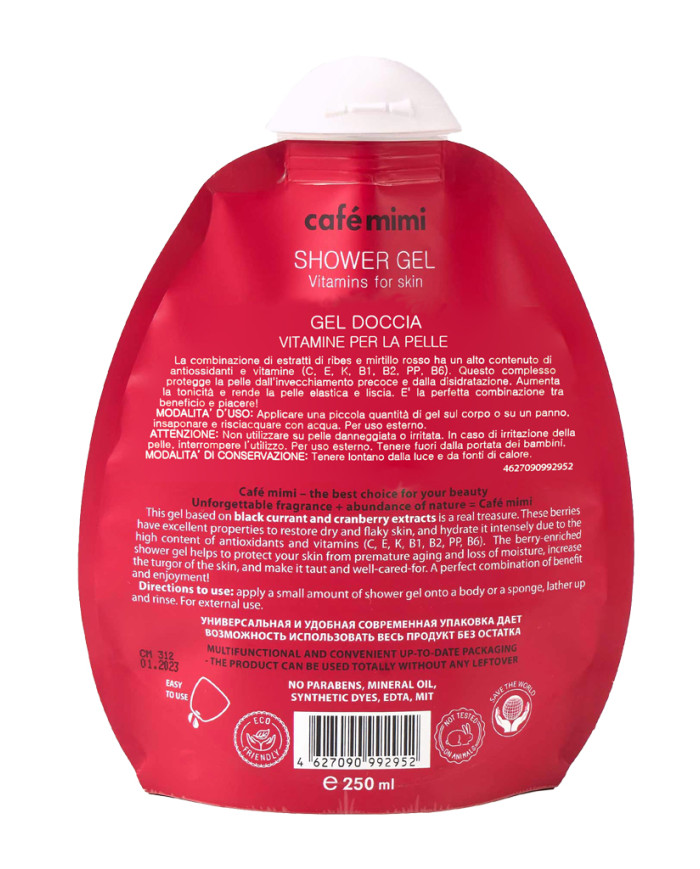 CAFE MIMI - GEL DOCCIA VITAMINE PER LA PELLE