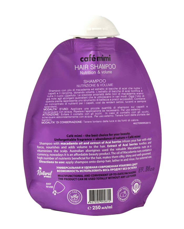CAFE MIMI - SHAMPOO NUTRIZIONE & VOLUME