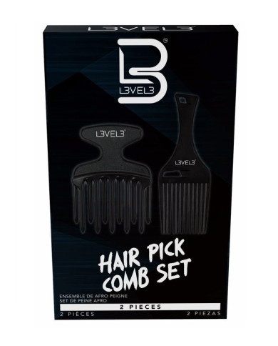 L3VEL3 PETTINI HAIR PICK COMB SET 2PZ