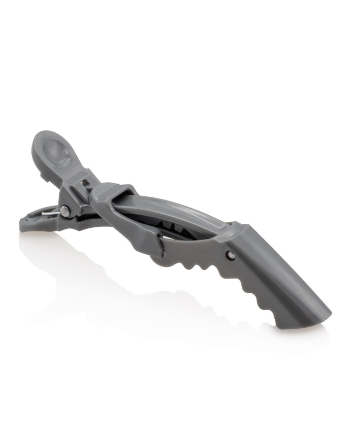 CLIP LEVERAGGIO PEARL GREY 6PZ CROCODILE CLIP