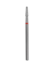 PUNTA CARBIDE CONO, ROSSO, D 2.3 MM - LP 8 MM