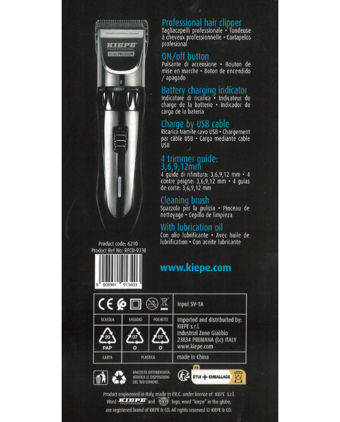 KIEPE HAIR CLIPPER CORLESS PRECISION 6210