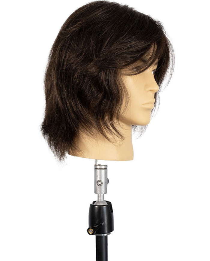 TESTINA MASCHILE 30CM CAPELLI VERI LUDO