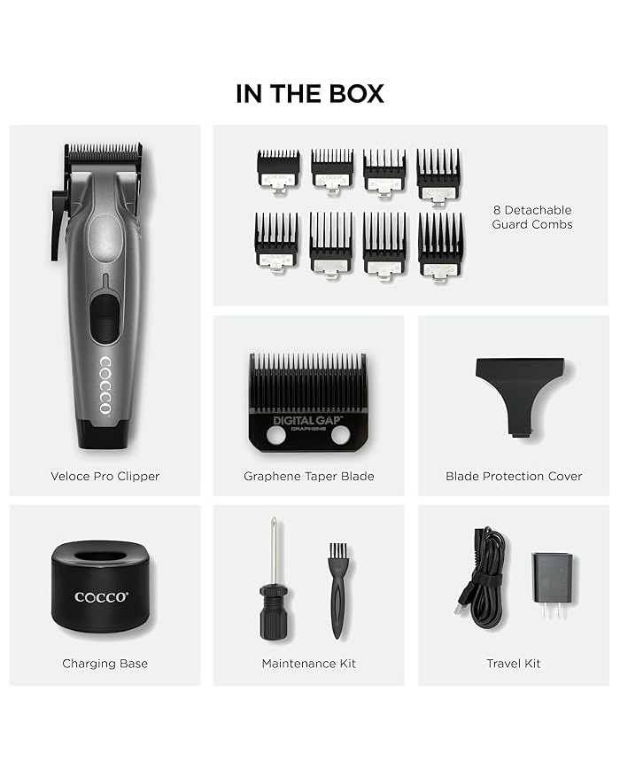 COCCO VELOCE PRO CLIPPER-GREY