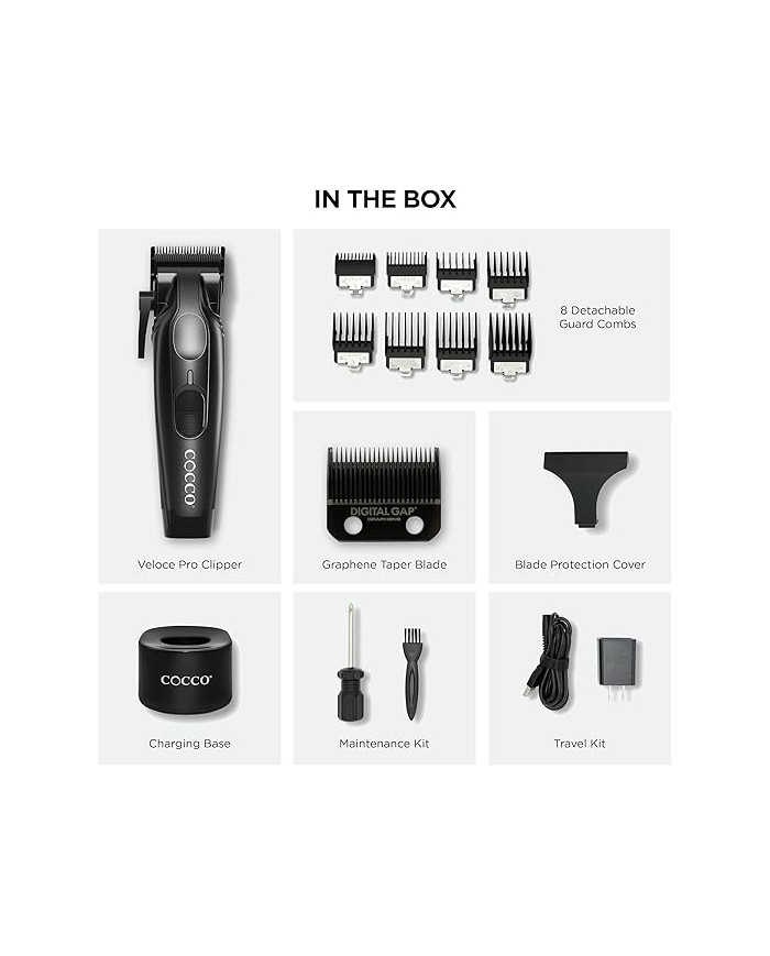 COCCO VELOCE PRO CLIPPER-MATTE BLACK