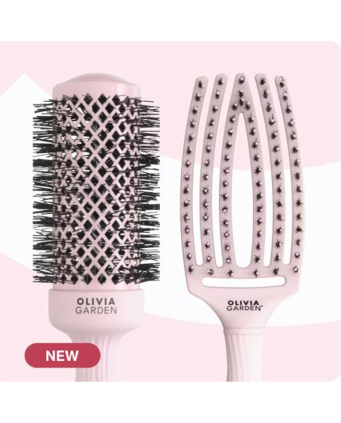 OLIVIA GARDEN PASTEL PINK BRUSH KIT ( 1 + 1 )