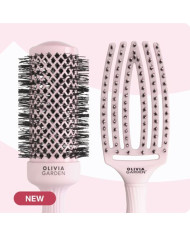 OLIVIA GARDEN PASTEL PINK BRUSH KIT ( 1 + 1 )