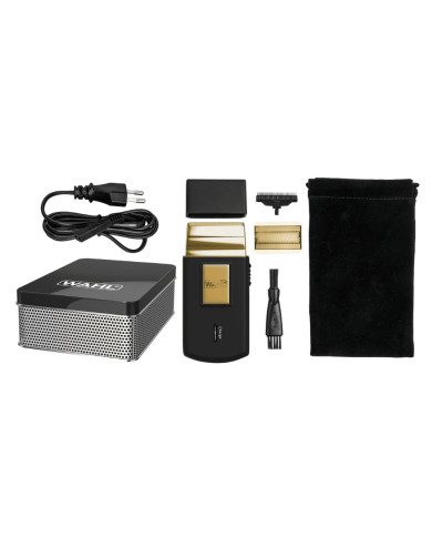 WAHL TRAVEL SHAVER GOLD PORTABLE SHAVING KIT