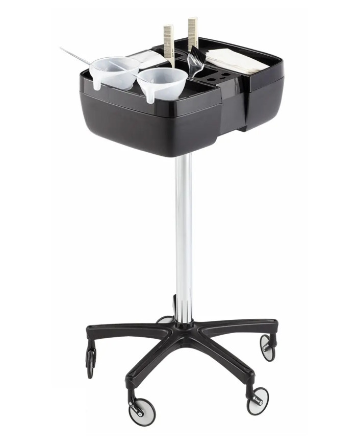 CERIOTTI CARRELLO BEAUTY CASE NERO/ARANCIO