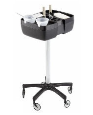CERIOTTI CARRELLO BEAUTY CASE NERO/ARANCIO