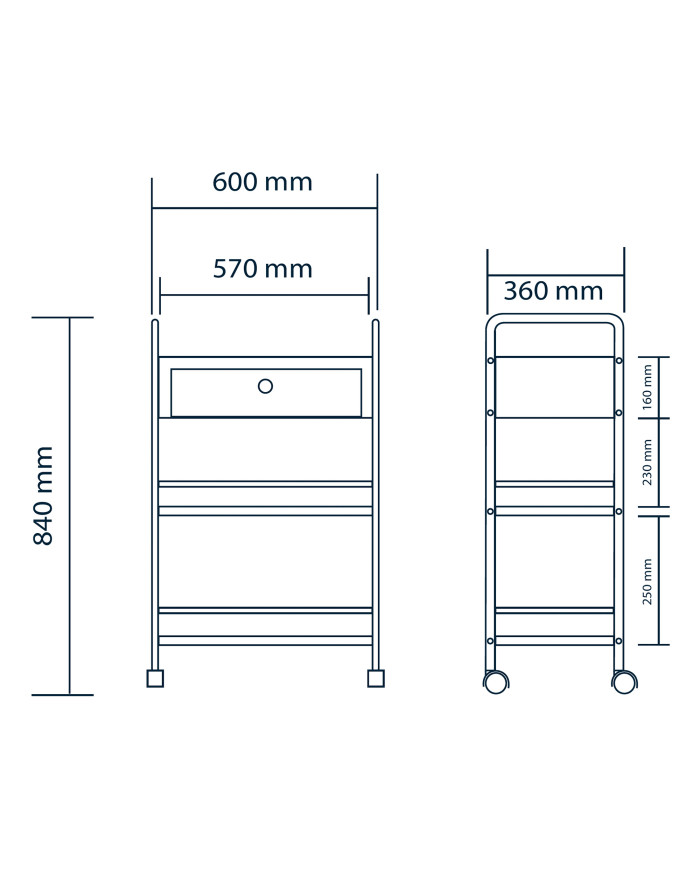 CARRELLO ESTETICA MULTIUSO FREE SMALL