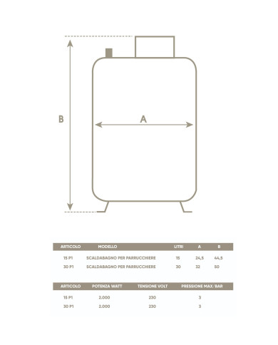 BOLLITORE RAVEGGI BOILER SCALDA ACQUA15 LT 2000W