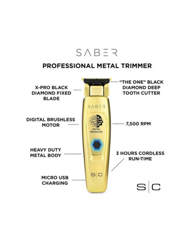 STYLECRAFT PRO SABER PROFESSIONAL TRIMMER  GOLD