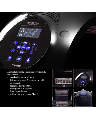 TERMOSTIMOLATORE BOOSTER INFRARED NERO CON BASE